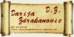 Darija Ždrakanović vizit kartica